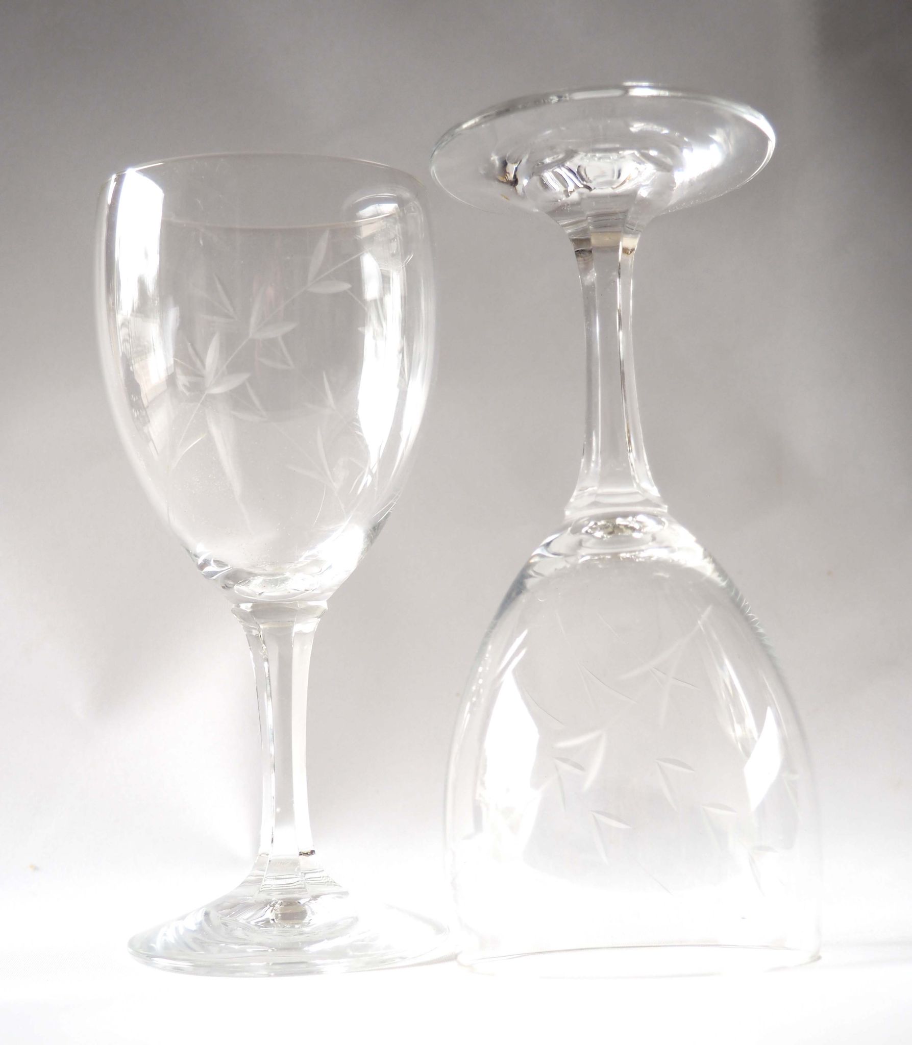 Set of 6 chiseled glasses
