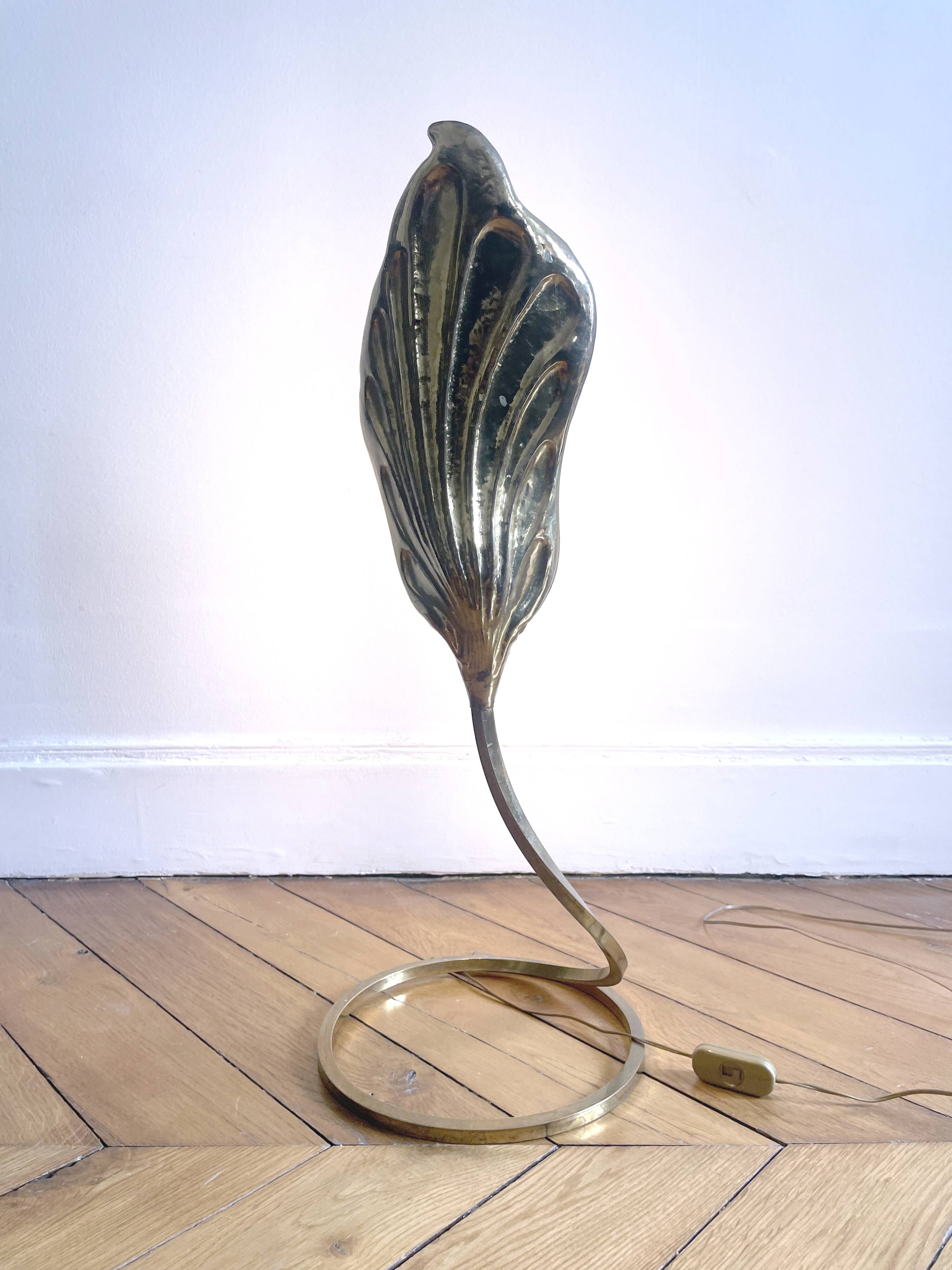 Designer brass lamp by Carlo Giorgi