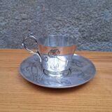 Christofle Gallia silver plated cup and saucer