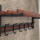 Scandinavian cloakroom coat rack in teak and metal
