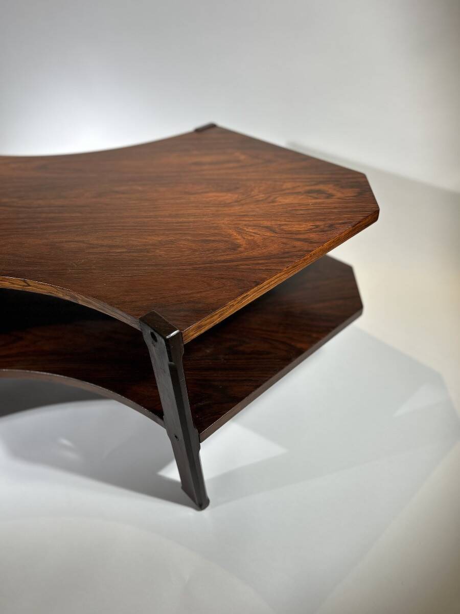 Table basse en palissandre de Sormani, Italie 1960
