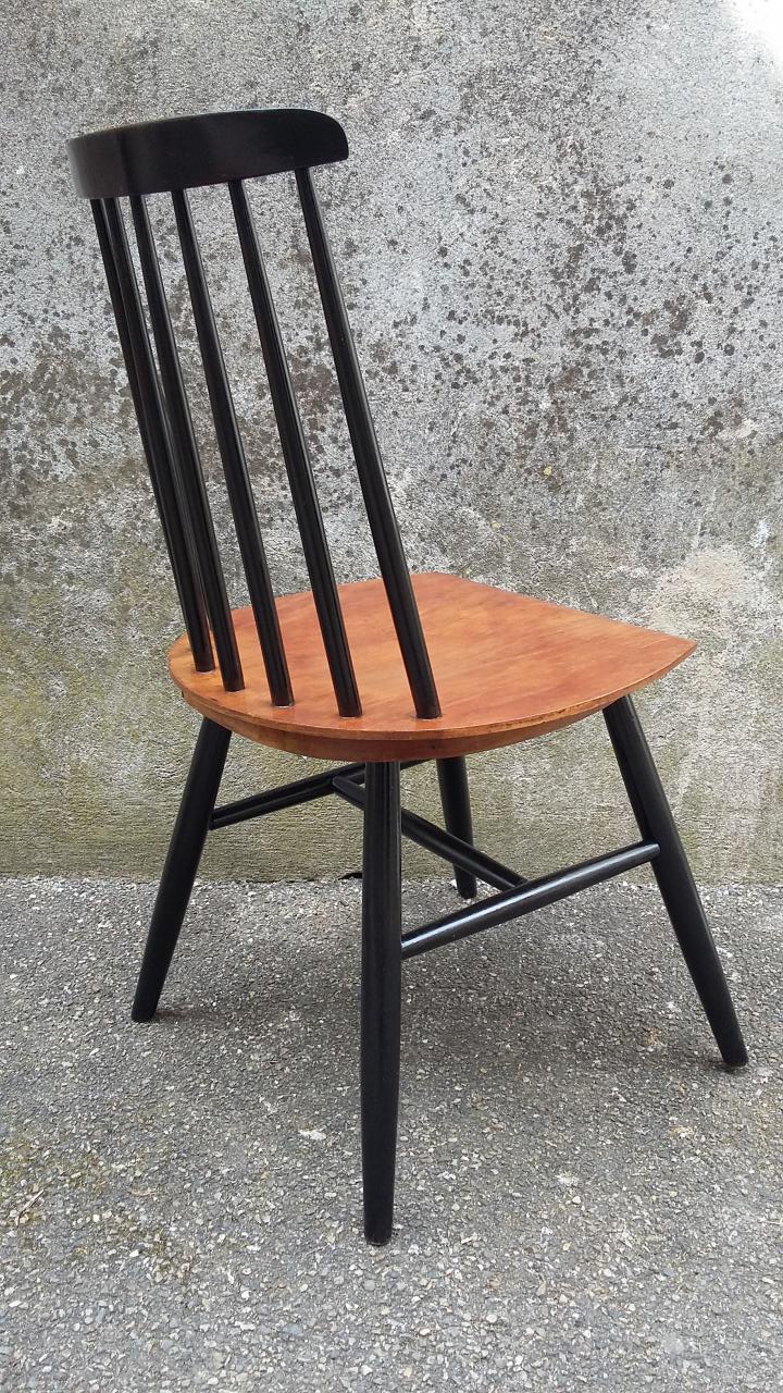 two vintage Scandinavian bistro chairs