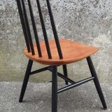 two vintage Scandinavian bistro chairs