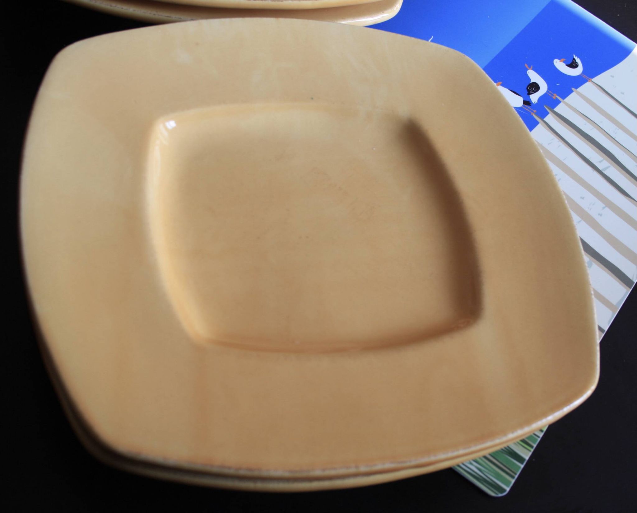 Assiettes carrées Ceramiche Toscane- jaunes