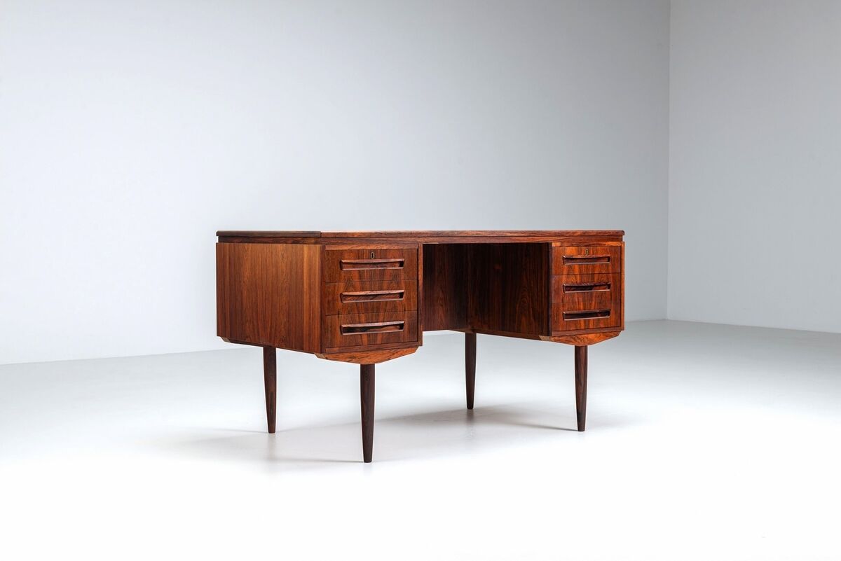 J. Svendstrup writing desk in rosewood A.P. Mobler Denmark 1960