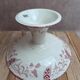 Antique compote dish Terre de fer Longwy Rambouillet model – burgundy decoration