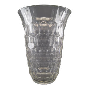 Vase en cristal à facettes