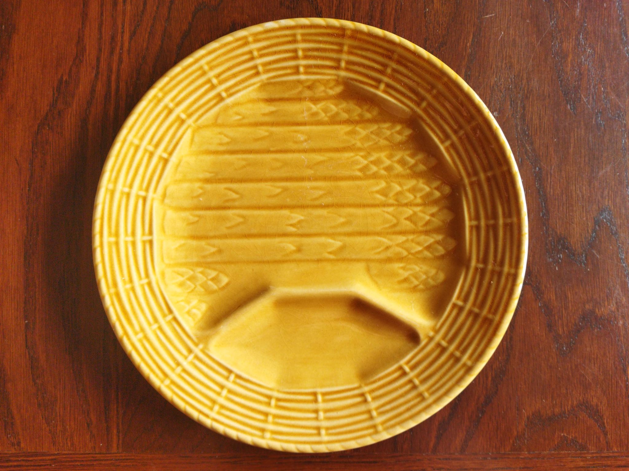 2 asparagus plates Sarreguemines