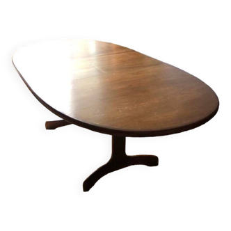 Table ovale de salle à manger en teck avec alonge - Design suédois G Plan