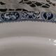 Oval earthenware serving dish Terre de Fer, Salins, Salamander François I motif