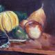 Tableau 1900 "La table aux fruits" signé Fastet