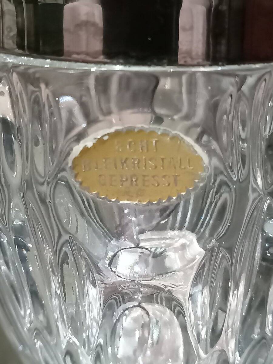 Sheffield crystal ice bucket, 1960s