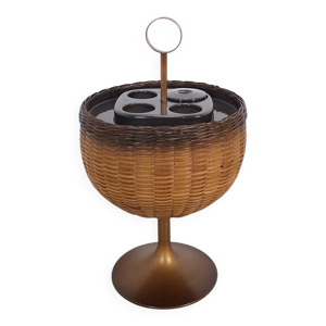 bar portable, seau à - rotin