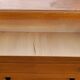 Vintage chest of drawers from the 50s in blond and gold beech 3 drawers feet compass