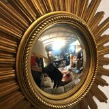 Sunny gilded wooden mirror 58x58cm