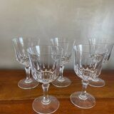 5 grands verres à eau cristal d’Arques