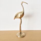 Vintage brass ibis bird statuette