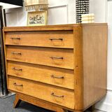 Vintage chest of drawers with compass feet