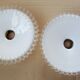 Lot de 2 abats jour vintage en opaline