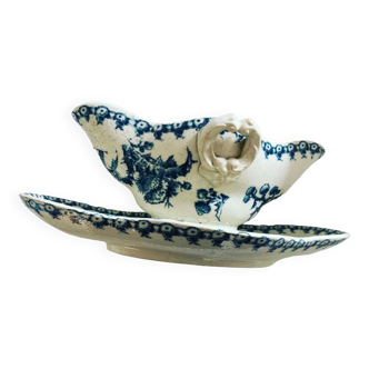 Saucière porcelaine opaque de Gien modèle chardons.