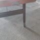 Extendable dining table in walnut, mahogany and chrome, circa 1960