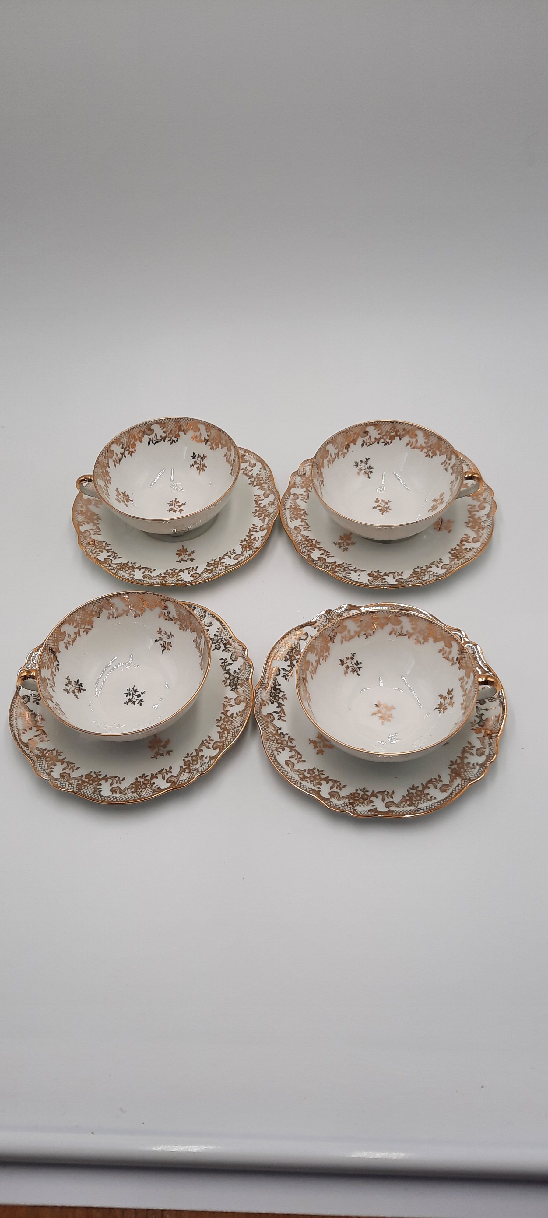 4 tea cup Limoges porcelain