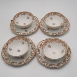 4 tea cup Limoges porcelain