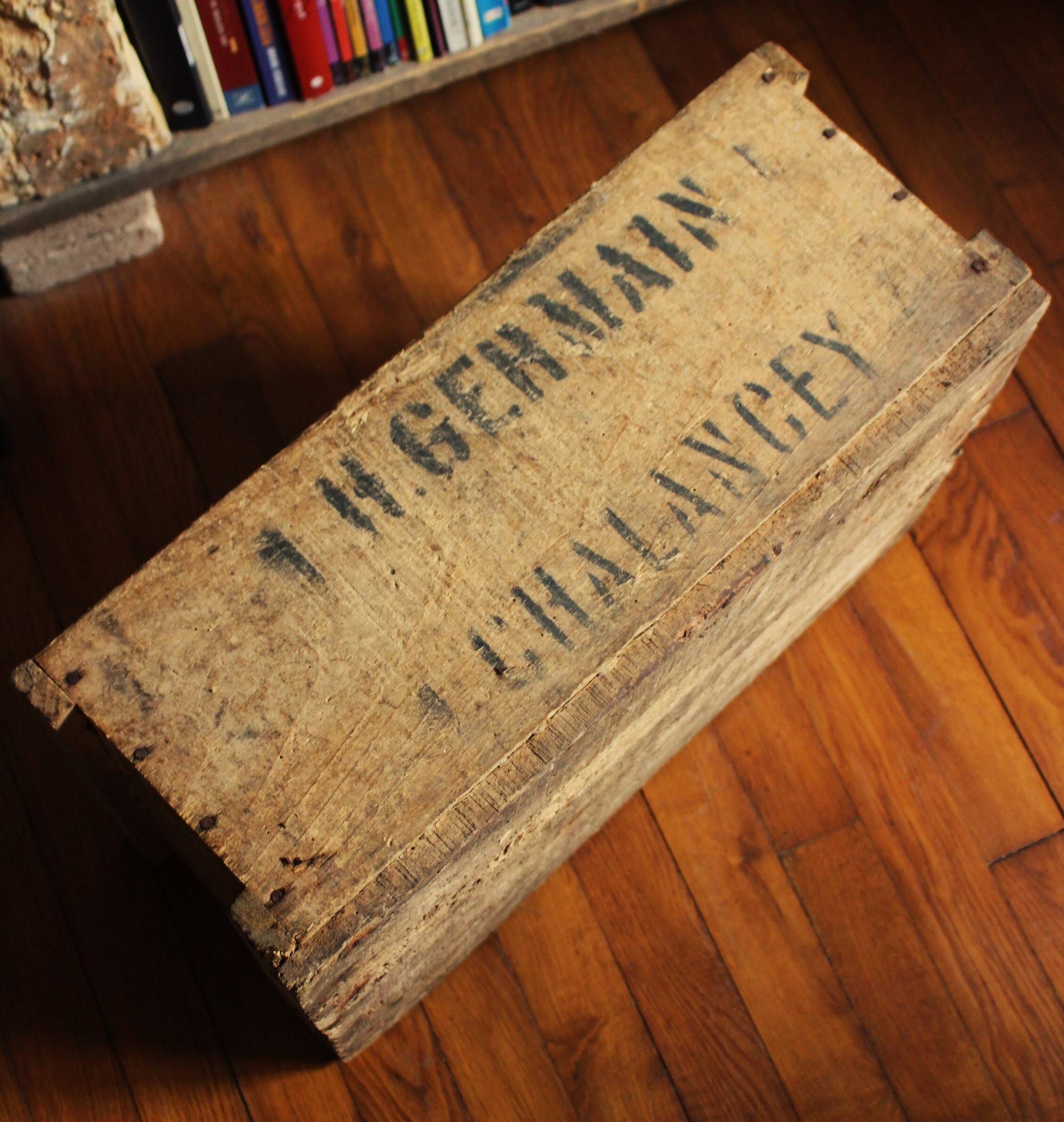 Wooden box storage furniture Germain