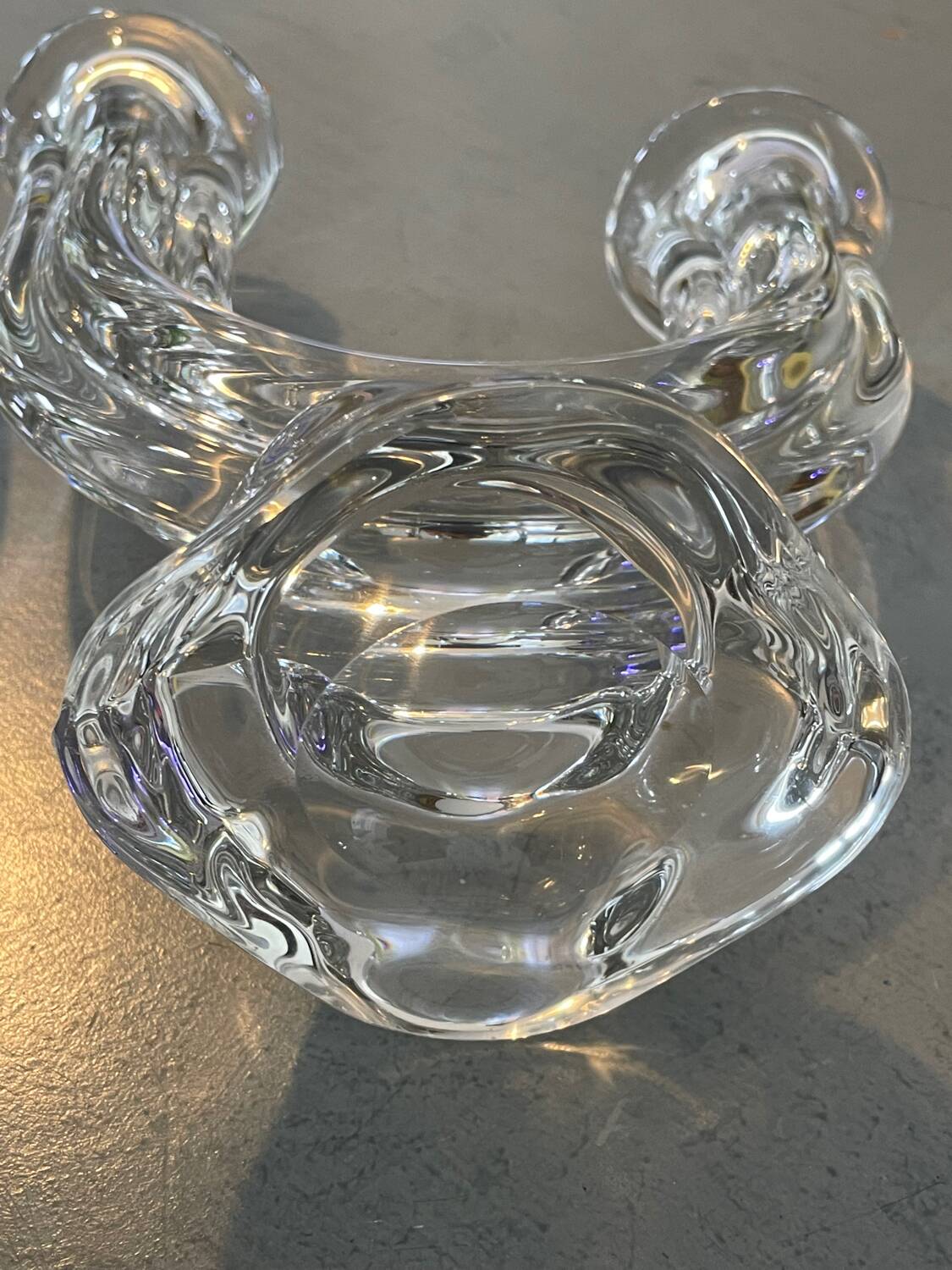 Paire de chandeliers Cristal de Vannes, collection « Le Chatel »