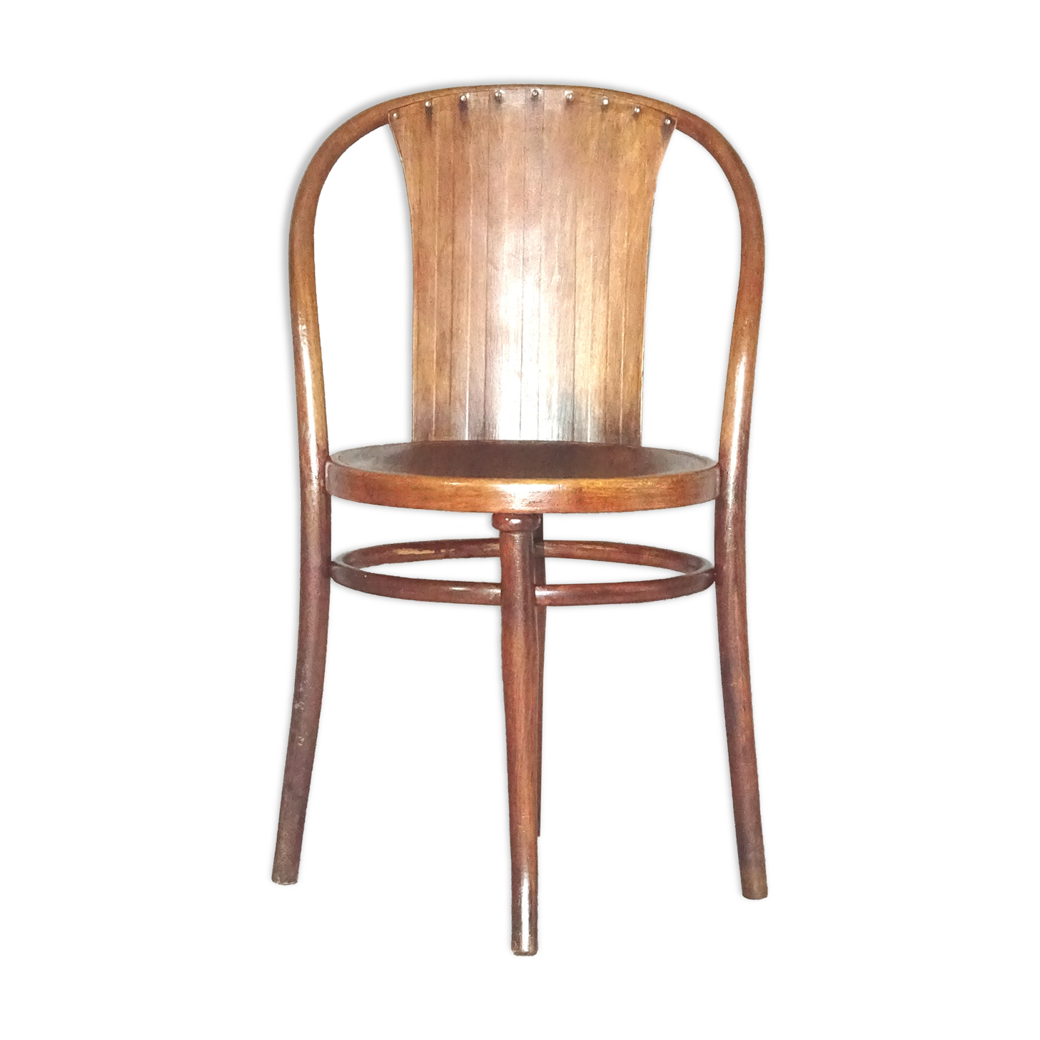 Armchair by Kohn N°143 around 1905 seat wood lamée