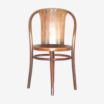 Fauteuil par Kohn N°143 vers 1905 assise bois lamée