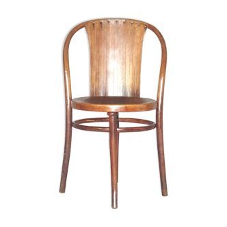 Armchair by Kohn N°143 around 1905 seat wood lamée