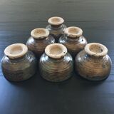 Set of 6 bowls in stoneware
