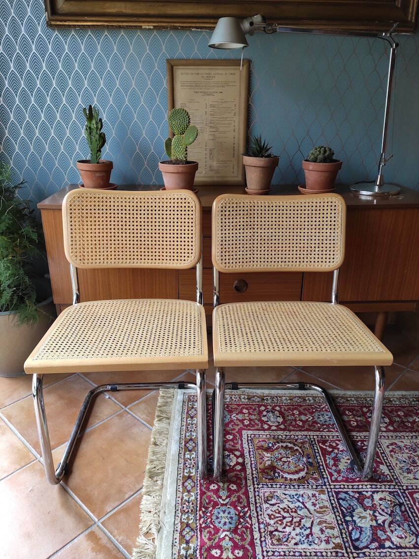 Lot de 7 chaises B32 par Marcel Breuer