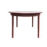 Table à manger ronde extensible teck scandinave vintage 1960