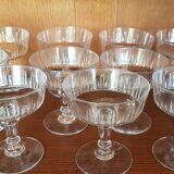 11 champagne crystal cups