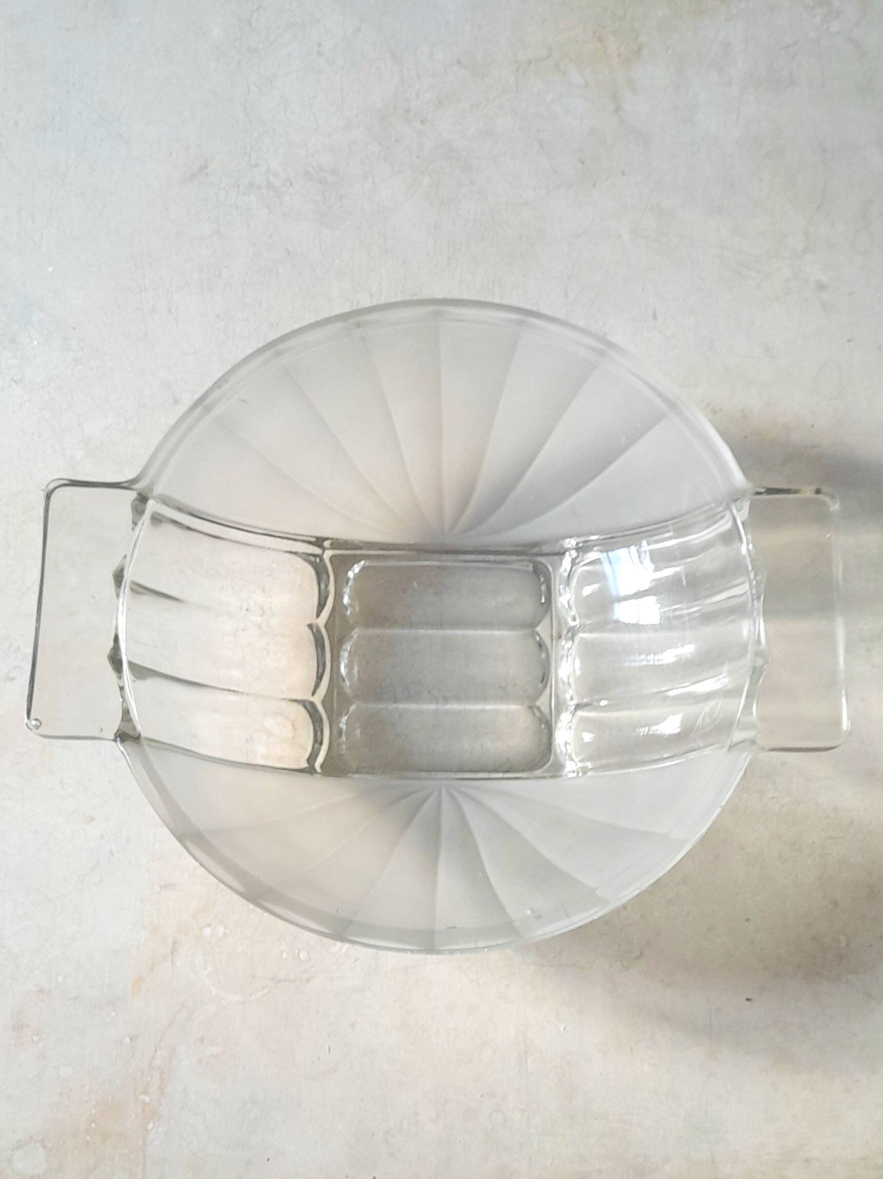 Art Deco glass fruit bowl