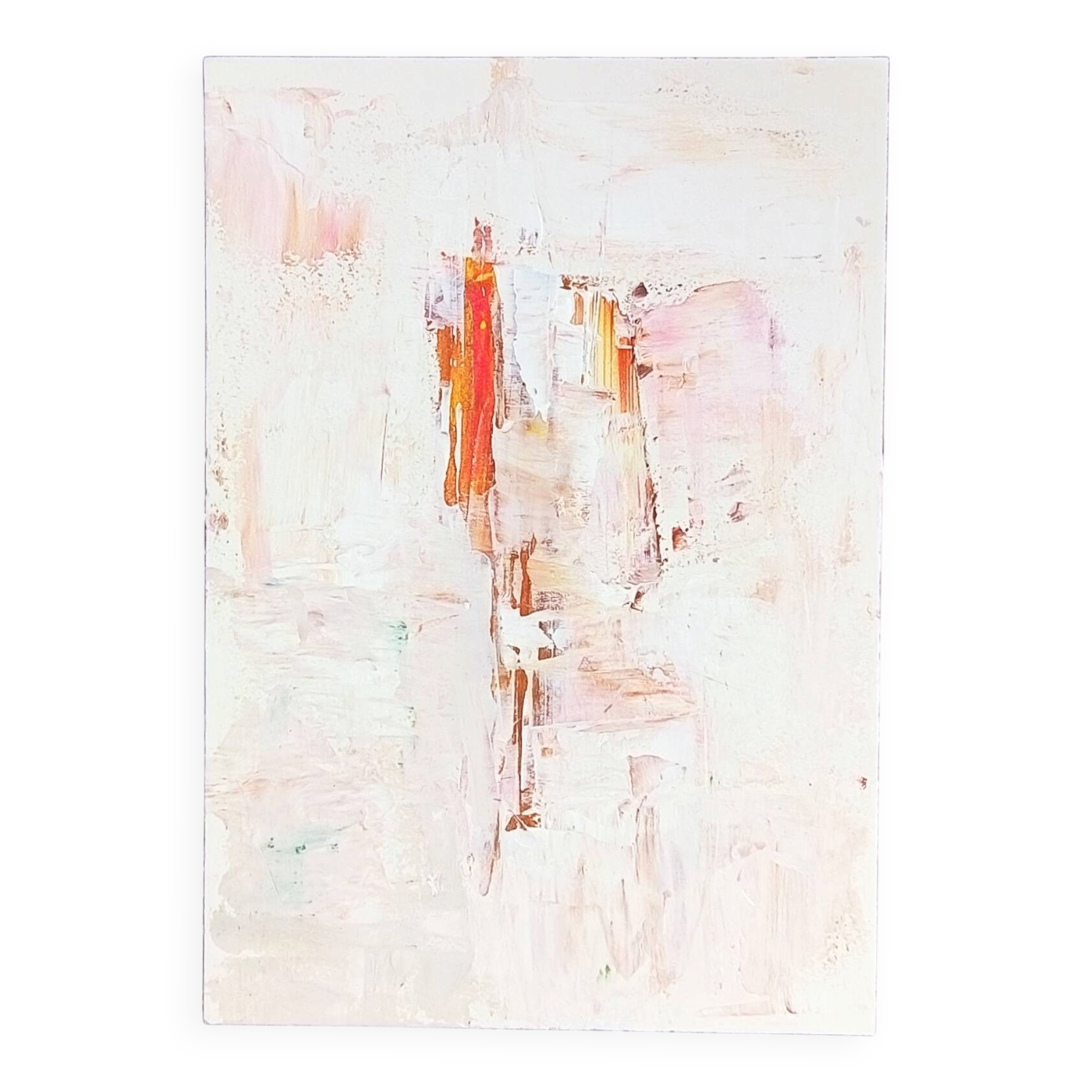 Acrylique sur papier – composition abstraite – 26 x 18 cm