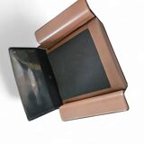 2 xBlack Shell & brown Leather 620 Chair Lounge Chair by Dieter Rams