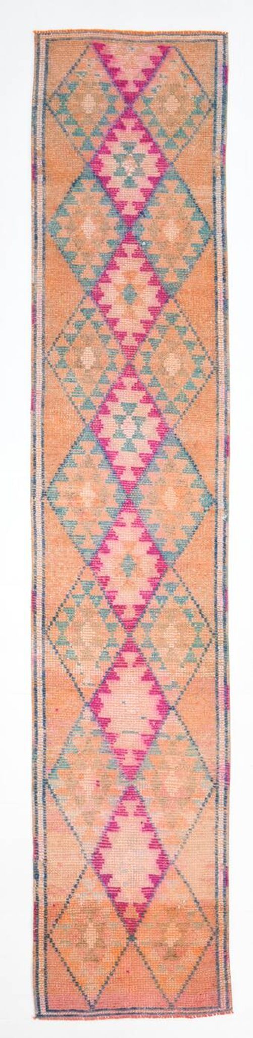 Tapis De Cuisine 2x12 Orange Tapis De Coureur Vintage Herki, 73x369Cm
