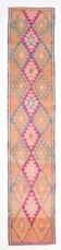 2x12 Rug For Kitchen Orange Herki Vintage Runner Rug, 73x369Cm