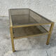 Table basse fer et plateau en verre
