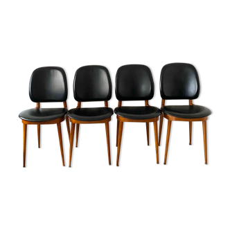 Série de quatre chaise modèle Pégase de chez Baumann