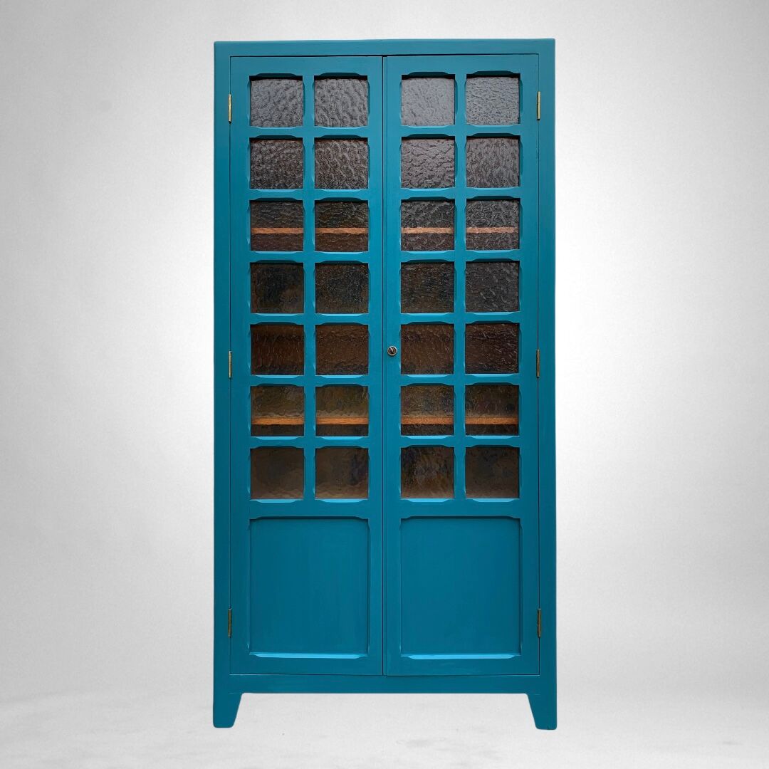 Parisian wardrobe glazed blue Peacock 1940