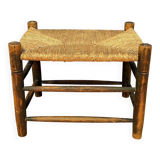 Tabouret recouvert de jonc, Hollande, années 1960