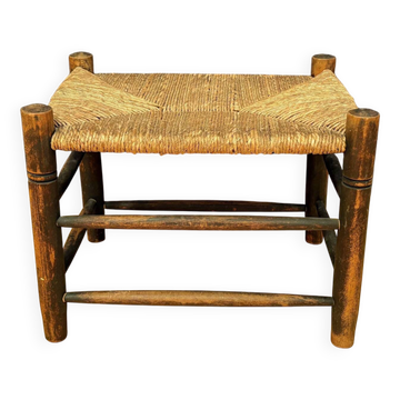 Tabouret recouvert de jonc, Hollande, années 1960