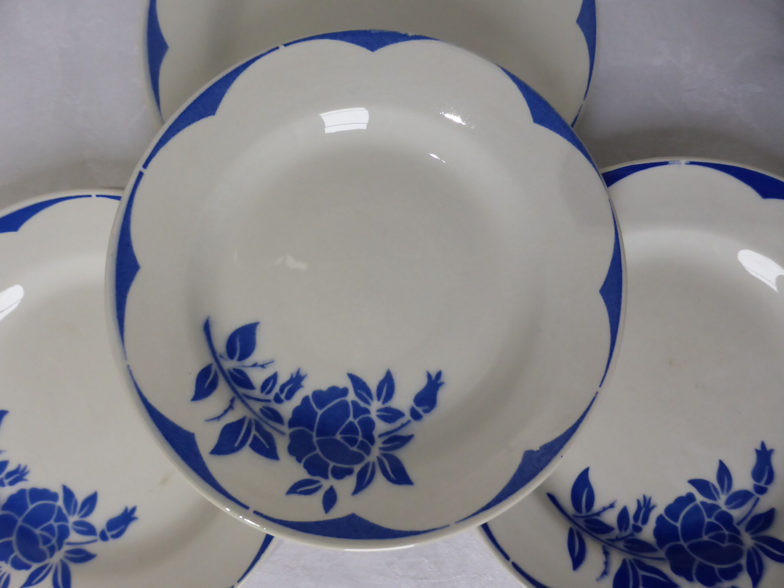 4 flat plates of Digoin Sarreguemines model Corsica 211209