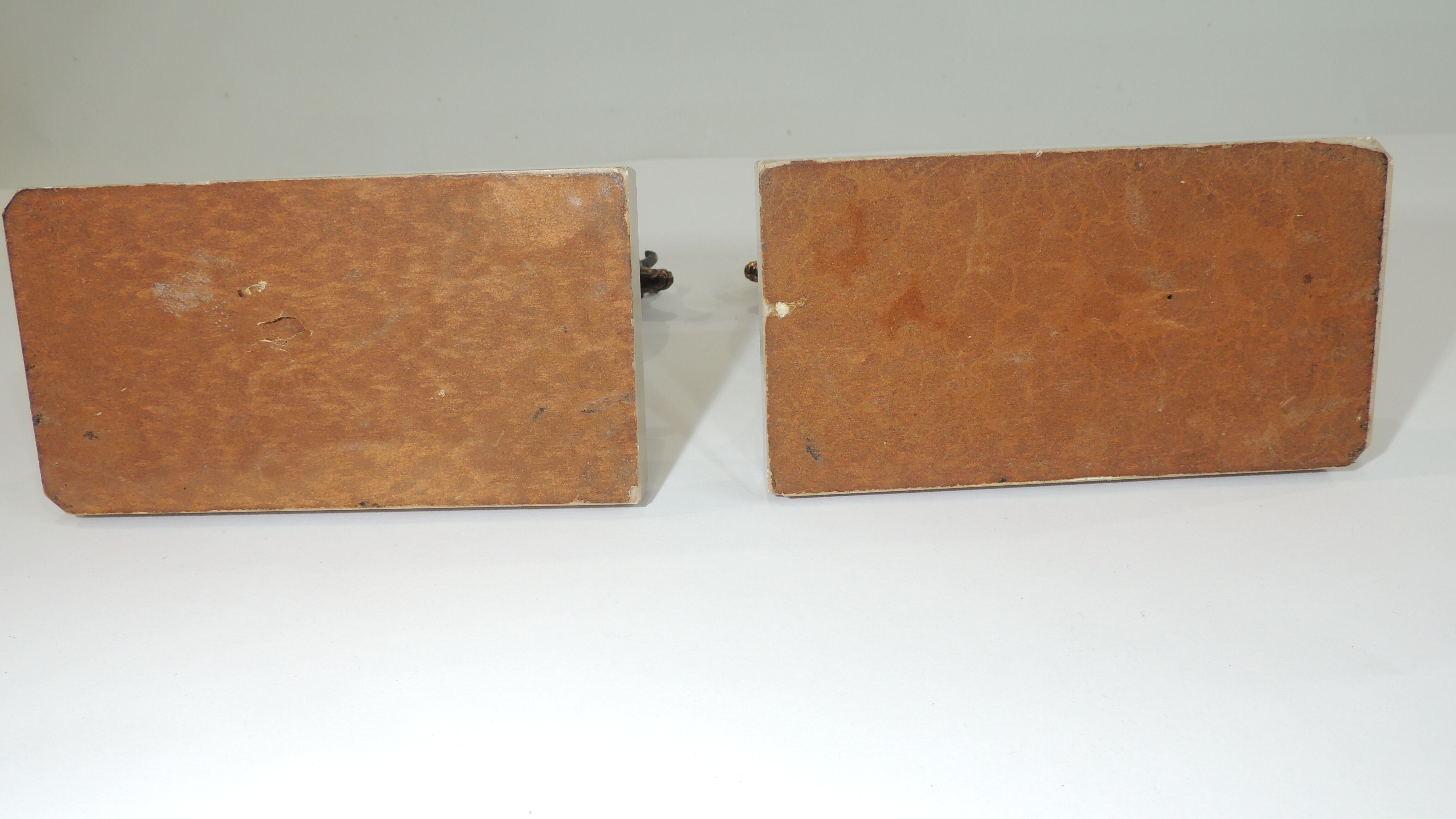 Bookends marble and chamois vintage