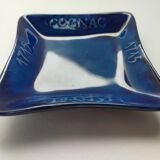 blue ashtray Saint Clément publiciataire Cognac Martel 1715