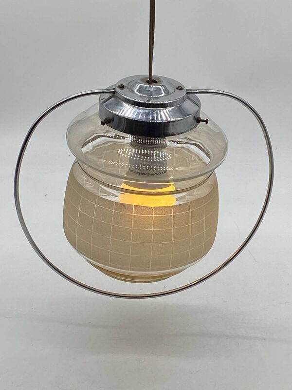 Lustre / luminaire / suspension art déco, vintage, chrome